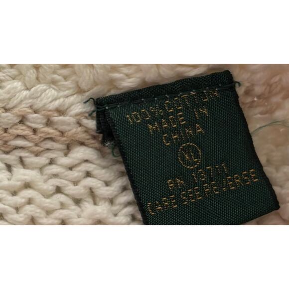 Women’s Unique Robinson Private Stock Cotton Hand Knit Pullover Sweater Size XL - Picture 4 of 7